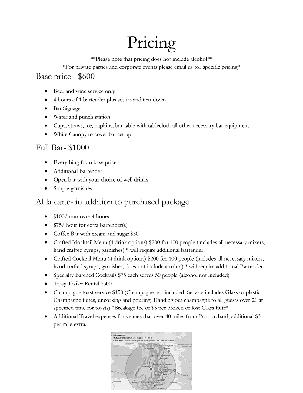 Tipsy Gypsies Mobile Bartending Pricing1